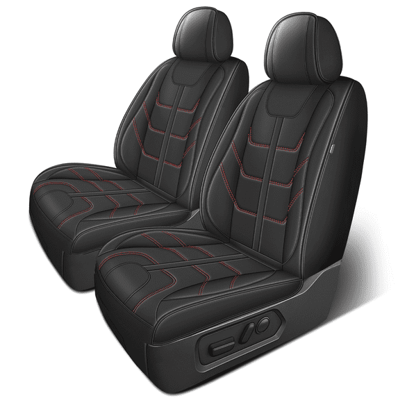 Car Seat Covers Fit for Lexus ES350/300H 2007-2025 2026 Non-Slip Leather Car Seat Protector Compatible Airbag Red,Front Set(2 Seats)
