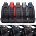thumbnail image 1 of Car Seat Covers for Ford Fusion, Premium PU Leather Auto Seat Cushions Protector with Pillow, 5 Seats Full Set for EcoSport/ Edge/ Fiesta/ Focus Black, 1 of 14