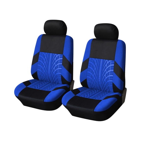 Car Seat Covers Front Seats, Universal Breathable Fabric Interior Protector with Stylish Pattern for Auto Blue 22"