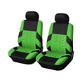 thumbnail image 1 of Car Seat Covers Front Seats, Universal Breathable Fabric Interior Protector with Stylish Pattern for Auto Green 22", 1 of 2