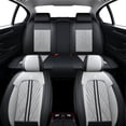thumbnail image 1 of Car Seat Covers，Front and Rear, Fits Lincoln Mks 2010, Black & Gray 5 Pieces, 1 of 10