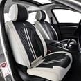 thumbnail image 1 of Car Seat Covers，Front and Rear, Fits Lincoln Mks 2010, Gray and Black 5 Pieces, 1 of 10