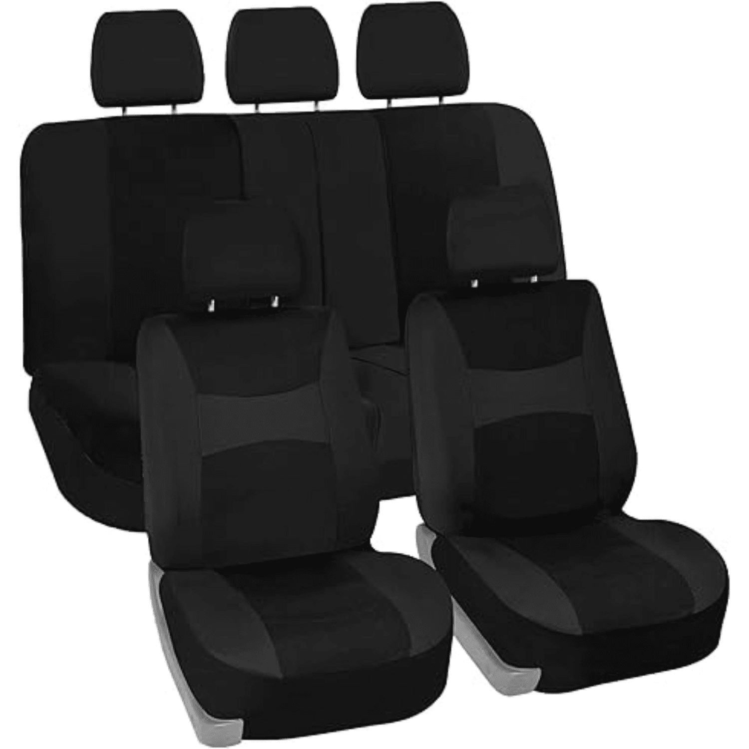 Car Seat Covers Full Set Cloth - Universal Fit, Automotive Low Back ...