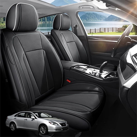 Car Seat Covers Full Set Custom Fit for Lexus ES300 1997-2003 - Premium Faux Leather Auto Protectors with Waterproof, Breathable, Anti-Slip Car Seat Protectors (BlackWhite,Full Set)