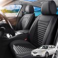 thumbnail image 1 of Car Seat Covers Full Set Fit for Acura TL 1999-2014, Premium Faux Leather Waterproof Breathable Anti‑Slip Seat Protectors, Black, 1 of 7