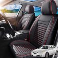 thumbnail image 1 of Car Seat Covers Full Set Fit for Acura TL 1999-2014, Premium Faux Leather Seat Protectors, Breathable, Waterproof & Anti-Slip Full Wrapping Edge Seat Covers (Black&Red, Full Set), 1 of 7