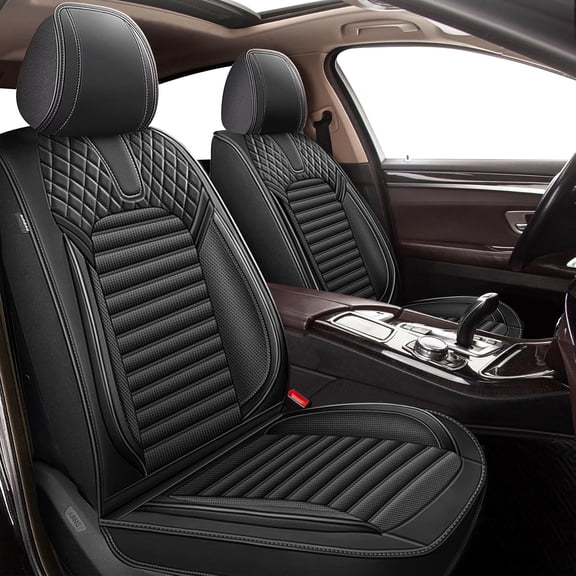 Car Seat Covers Full Set Fit for Chevrolet/Chevy HHR 2006-2011,Waterproof Stain-resistant Leather Heavy-Duty Car Seat Covers Protector Black,Full Set(2 Row 5 Seats)