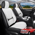 thumbnail image 1 of Car Seat Covers Full Set Fit for Dodge Ram 1500 2002-2026,Faux Leather Waterproof Breathable Anti‑Slip Seat Protectors with Lumbar Support, Black&White, 1 of 7