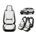 thumbnail image 1 of Car Seat Covers Full Set Fit for Honda CR-V 2000-2025, Premium Faux Leather Car Seat Protector,Breathable Anti-Slip Full Wrapping Edge Seat Covers(BlackWhite,Full Set), 1 of 8