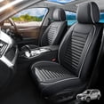 thumbnail image 1 of Car Seat Covers Full Set Fit for Subaru Forester 2002-2026, Premium Faux Leather Seat Protectors, Breathable, Waterproof & Anti-Slip Full Wrapping Edge Seat Covers (Black&White, Full Set), 1 of 6