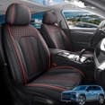 thumbnail image 1 of Car Seat Covers Full Set Fit for Toyota Corolla 2000-2026, Premium Faux Leather Seat Protectors, Breathable, Waterproof & Anti-Slip Full Wrapping Edge Seat Covers (Black&Red, Full Set), 1 of 7