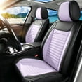 thumbnail image 1 of Car Seat Covers Full Set Fit for Toyota Corolla 2000-2026, Premium Faux Leather Seat Protectors, Breathable, Waterproof & Anti-Slip Full Wrapping Edge Seat Covers (Black&Purple, Full Set), 1 of 6