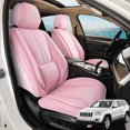 thumbnail image 1 of Car Seat Covers Full Set Fit for Jeep Grand Cherokee 2000-2026, Faux Leather Waterproof Breathable Seat Protectors with Lumbar Support, Pink, 1 of 7