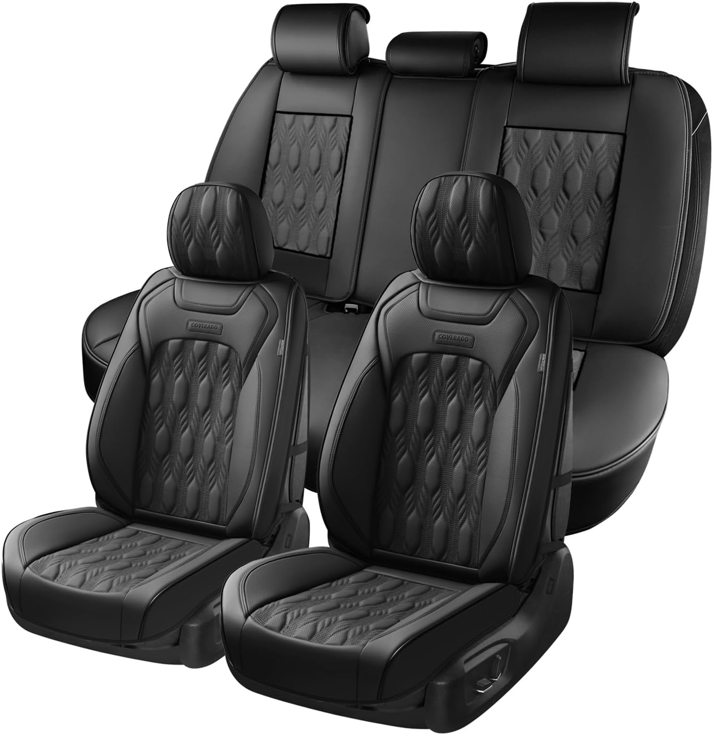 Car Seat Covers Full Set, Front and Back Seat Covers for Cars, Automotive Seat Covers, Luxury