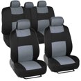 thumbnail image 1 of Car Seat Covers Full Set Front Rear Bench Cushion Pad Protector, Fit Most Cars, Trucks, Suvs, Vans, Gray, 1 of 12
