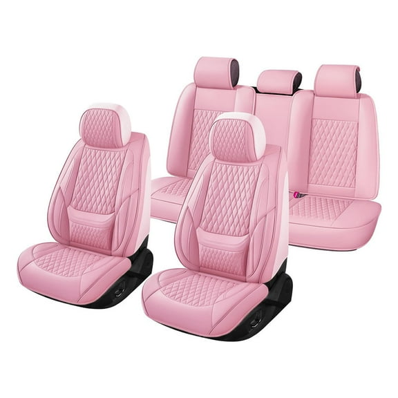 Premium Faux Leather 5-Seater Full Car Seat Covers - Breathable Waterproof Full-Coverage Protectors, Fit Most Sedans, SUVs, Hatchbacks & Crossovers