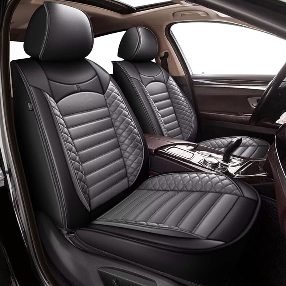 Car Seat Covers Full Set for Infiniti QX60 2014-2020,Waterproof Stain-resistant Leather Easy to Install Car Seat Protector,Premuim Interior Accessories Gray,Full Set(2 Row 5 Seats)