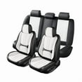thumbnail image 1 of Car Seat Covers Full Set for Nissan Titan 2003-2025,Breathable Nappa Leather Luxury Automotive Interior Accessories with Lumbar Support Black and White, 1 of 5
