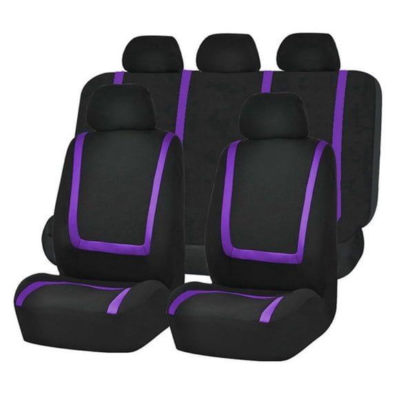 Car Seat Covers, Full Set Split Non-Slip Vehicle Front & Rear Seat Protector, Durable Comfortable Automotive Interior Chair Protective Cover, Universal for SUV Automobile Truck