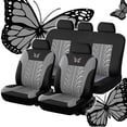 thumbnail image 1 of Car Seat Covers Full Set Universal 5 Seats 9 Piece Set Embroidered Car Seat Cover Set Memory Foam Cushion, 1 of 8