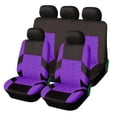 thumbnail image 1 of Car Seat Covers Full Set, Universal Car Seat Cover, Purple Tire-Tread Knit Fabric, 9 Set, Plastic Hooks Included, Front Car Seat Covers, Rear Seat Covers, Auto Seat Covers, 1 of 3