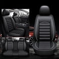 thumbnail image 1 of Car Seat Covers Full Set Waterproof Faux Leather Car Seat Protector, Front Rear Seat Protector Black Seat Covers, Luxury Vehicle Seat Cushion Protector Full Set Interior Accessories, 1 of 12
