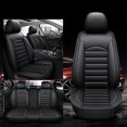 thumbnail image 1 of Car Seat Covers Full Set Waterproof Faux Leather Car Seat Protector, Front Rear Seat Protector Black Seat Covers, Luxury Vehicle Seat Cushion Protector Full Set Interior Accessories, 1 of 11