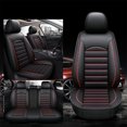 thumbnail image 1 of Car Seat Covers Full Set Waterproof Faux Leather Car Seat Protector, Front Rear Seat Protector Black Seat Covers, Luxury Vehicle Seat Cushion Protector Full Set Interior Accessories, 1 of 12