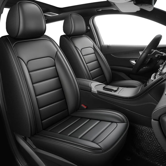Car Seat Covers Full Set for Subaru Forester 2007-2026,Waterproof Nappa Leather Car Seat Cover,Full Coverage Car Seat Covers Sets(5 Seats/Black)