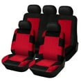 thumbnail image 1 of Car Seat Covers,Hengu Polyester Front Bucket Seat Protectors with Split Bench Back Seat Covers, Breathable Thicken Premium Sporty Seat Cushions,Red, 1 of 8