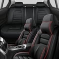 thumbnail image 1 of Car Seat Covers for Honda 96% Models Durable Leather Seat Cover Waterproof Anti-Slip Seat Covers All Weather Car Seat Automotive Seat Protector(5 Seats,Black&Red-Deluxe), 1 of 6