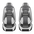 thumbnail image 1 of Car Seat Covers for Honda 98% Models,2 Seats Leather Seat Covers with Airbag,Waterproof Car Seat Protectors,Anti-slip Auto Seat Cover Sets(Gray and White,Luxury), 1 of 6