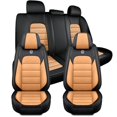thumbnail image 1 of Car Seat Covers for Honda 98% Models,5 Seats Leather Seat Covers with Airbag,Waterproof Car Seat Protectors,Anti-slip Auto Seat Cover Sets(Orange and Black,Standard), 1 of 5