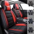 thumbnail image 1 of FANOTEK EcoSport Black+Red, PU Leather, Waterproof, Front Rear Seat Covers, 5 Pieces, 1 of 14
