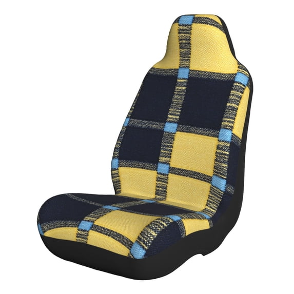 Car Seat Covers Are Protected From Dust And Spillage And Elastic Straps Are Easy To Install For Easy Car Suv Truck Delivery Argyle Plaid Cornflowerblue_4 1