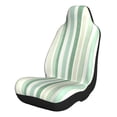 thumbnail image 1 of Car Seat Covers Are Protected From Dust And Spillage And Elastic Straps Are Easy To Install For Easy Car Suv Truck Delivery Lightgreen Stripe_18292_1 2 Pcs, 1 of 8