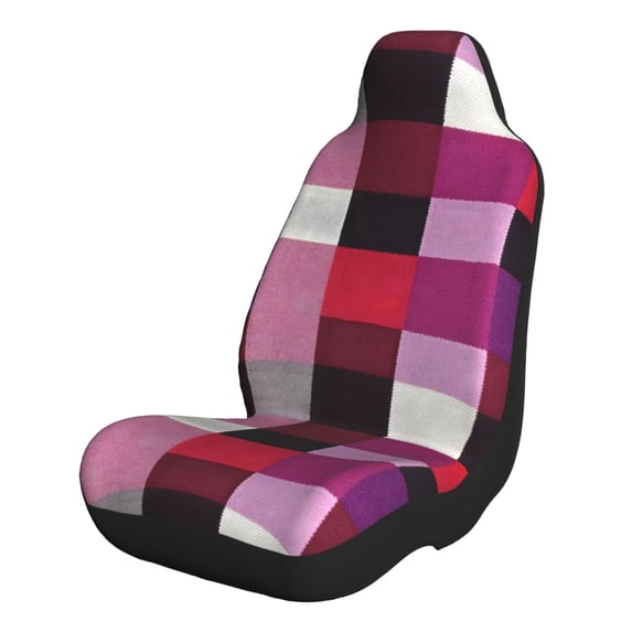 Car Seat Covers Are Protected From Dust And Spillage And Elastic Straps Are Easy To Install For Easy Car Suv Truck Delivery Palevioletred Buffalo Plaid Check Tartan Scotland_2 1
