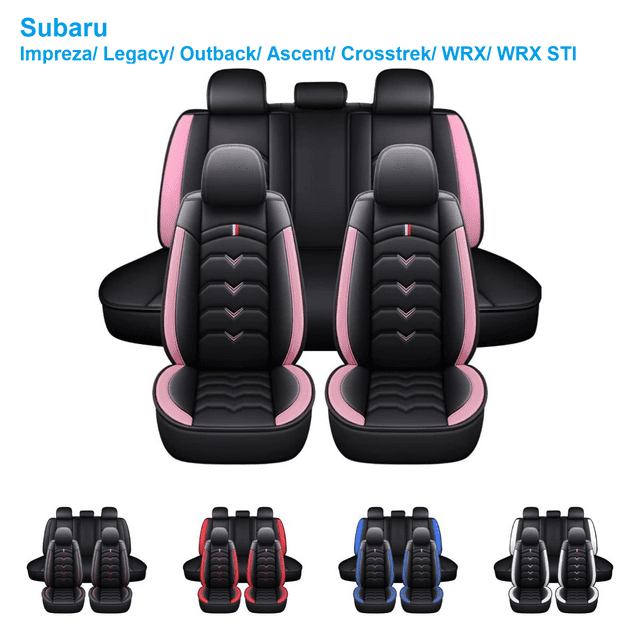 Car Seat Covers for Subaru 5 Seats Full Set, Waterproof Leather Front