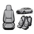 thumbnail image 1 of Car Seat Covers For Toyota Avalon 2001-2022, Breathable Waterproof Faux Leather Auto Seat Protectors with Lumbar Support, Luxury Automotive Interior Accessories BlackGray, 1 of 7