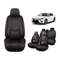 thumbnail image 1 of Car Seat Covers For Toyota Camry 2000-2025, Breathable Waterproof Faux Leather Auto Seat Protectors with Lumbar Support, Luxury Automotive Interior Accessories BlackRed, 1 of 6