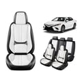 thumbnail image 1 of Car Seat Covers For Toyota Camry 2000-2025, Breathable Waterproof Faux Leather Auto Seat Protectors with Lumbar Support, Luxury Automotive Interior Accessories BlackWhite, 1 of 8