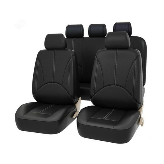 Car Seat Covers Universal Breathable Leather Seat Protector Full Set Automobile Interior Accessories For Car SUV Vehicle