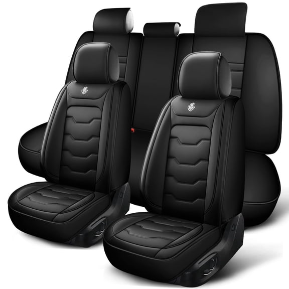 Car Seat Covers for Volkswagen Golf 2015, Perfect Fit for Car Seats, Waterproof Faux Leather, Protecting Car Interiors, 5-Seat Full Set, Easy Installation