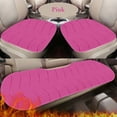 thumbnail image 1 of Car Seat Covers, ZzCityTK 3-Piece Full Set Plush Winter Covers, Non-Slip Rubber Back Front Rear Bench Seat Protectors for SUV Truck Van, Pink, 1 of 7