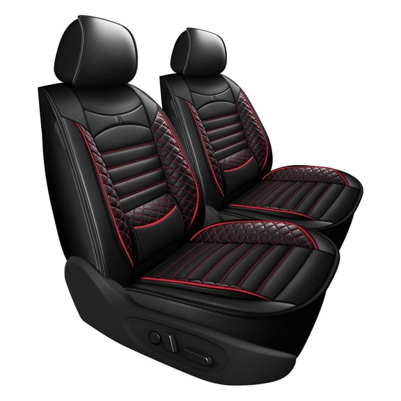 Car Seat Covers for Chevrolet/Chevy HHR 2006-2011 Waterproof Car Seat Covers Cushion Protector with Lumbar Support Red,Front Set(2 Seats)