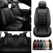 Car Seat Covers for Hyundai Elantra Tucson Sonata Accent 5 Seats, Premium Pu Leather Auto Cushion Protector Front Rear Seat Full Set Black
