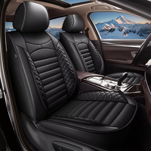 Car Seat Covers for Volkswagen/VW GTI 2000-2014 Waterproof Car Seat Cushion Protector,Premuim Auto Interior Accessories Black,Front Set(2 Seats)