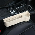 thumbnail image 1 of Car Seat Crevice Storage Box, Car Console Side Pocket Seat Gap Catcher Organiser PU Leather Car Slit Filler 1pcs, 1 of 9