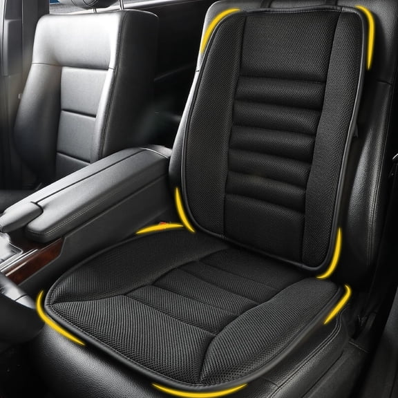 Car Seat Cushion with Back Support Pillow, Comfy Lumbar Support & Seat Cushion, Memory Foam Driving Pillow for Back-Sciatica Pain Relief, Auto Pad Suitable for Car, Truc