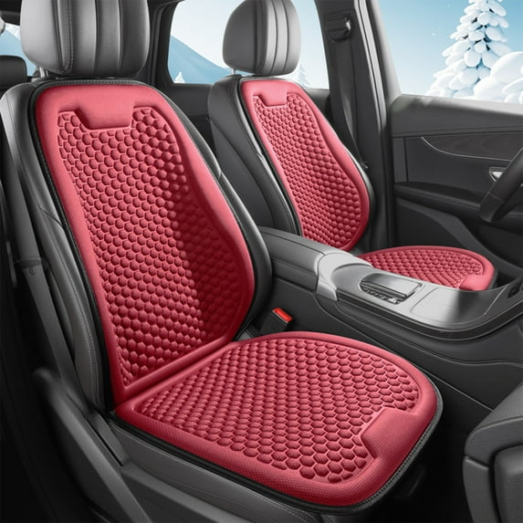 Car Seat Cushion and Backrest Set with Ventilation, 110x50cm Breathable Cool Summer Mat, All Seasons Comfort Long Drives, 3D Structured Support Cushion, Comfortable Cool Cushion
